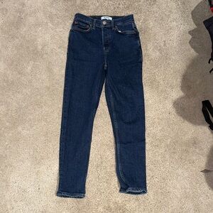 Re/Done 90s High Rise Ankle Crop Jeans